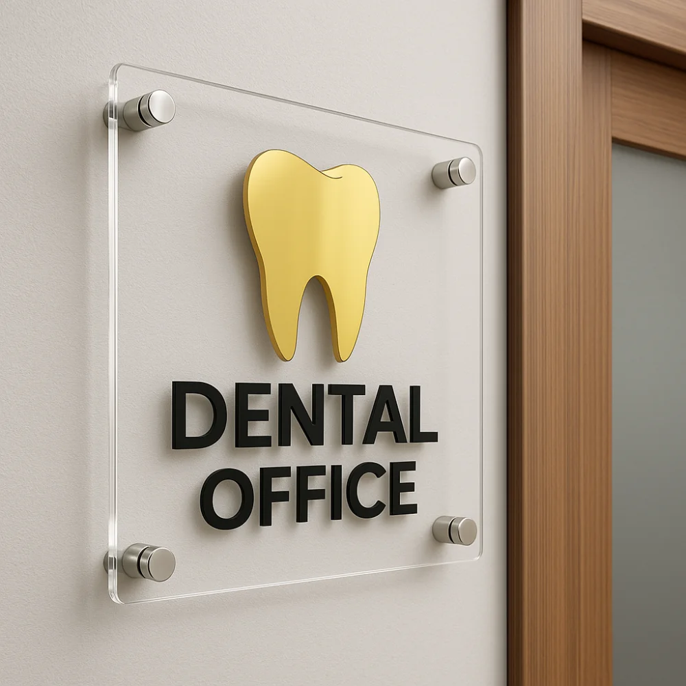 Şeffaf Pleksi, Ofis Giriş Levhası