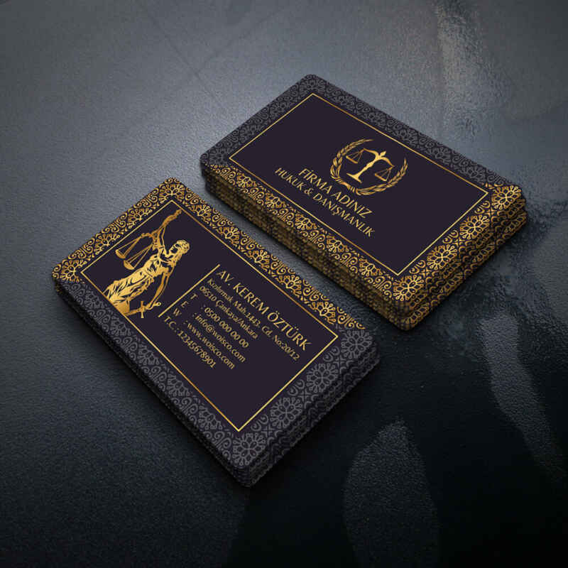 Yaldız İşlemeli Kartvizit